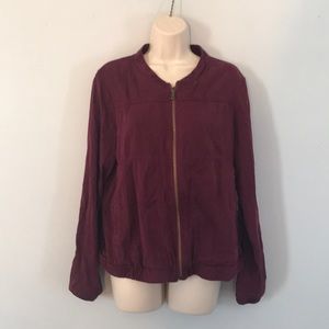 Merona maroon bomber jacket